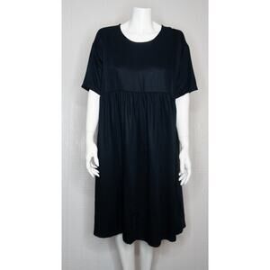 RITA ROW "Venus" Navy Cotton Tiered Oversized Babydoll Dress NWT SMALL